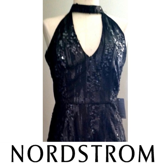 🖤 Wynne Black Sequin Short Choker Romper Playsuit New With Tag! - Picture 2 of 8